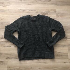 Eddie Bauer Wool Blend Men's Charcoal Crewneck Sweater